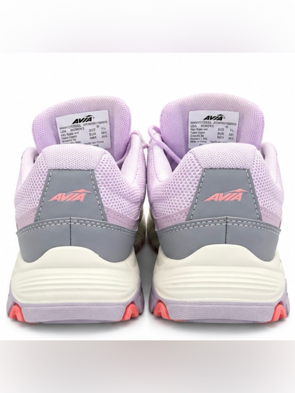 AVIA women’s wide-width sneakers, size 7½, in a light lavender/pink with gray, - Picture 5 of 7